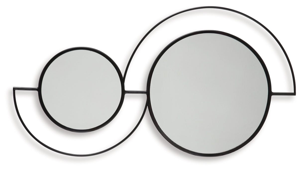Shayham Black Accent Mirror from Ashley - Luna Furniture