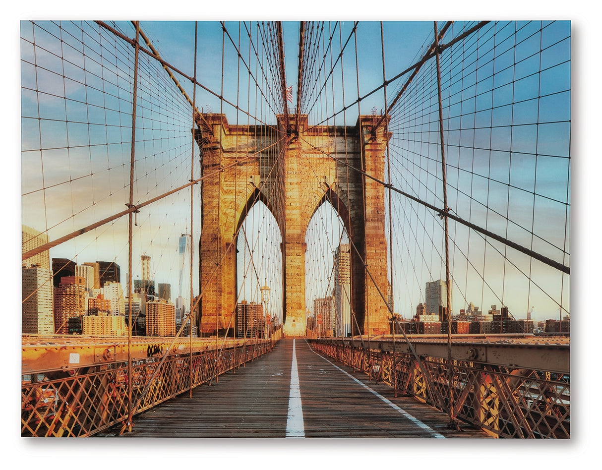 Shayward Blue/Amber Wall Art from Ashley - Luna Furniture