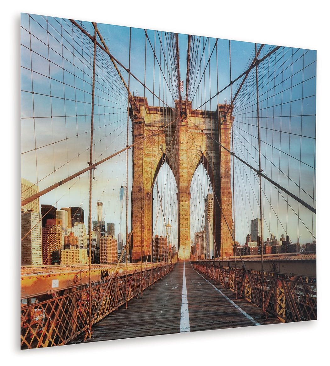 Shayward Blue/Amber Wall Art from Ashley - Luna Furniture