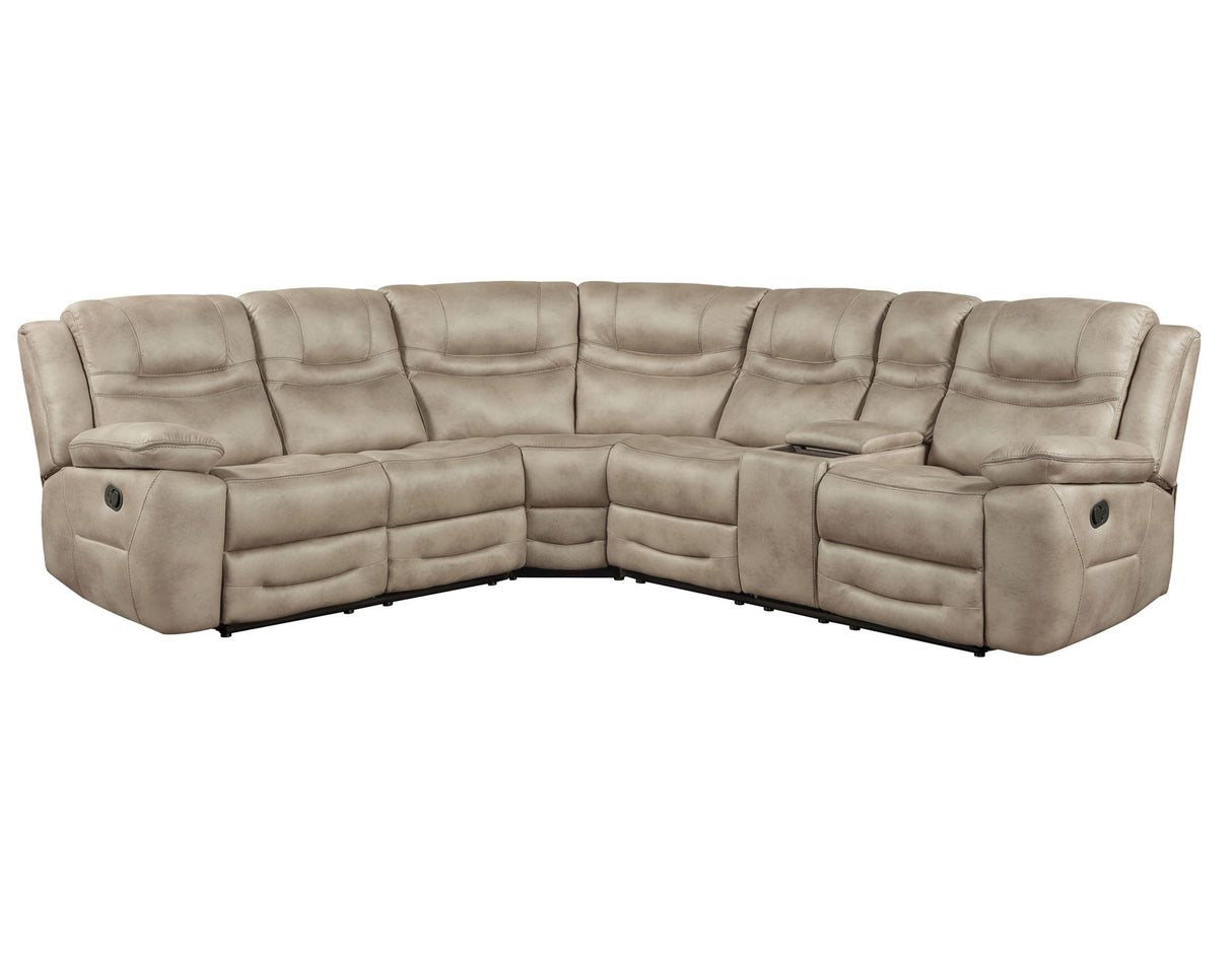 Shelton Brown 3-Piece Reclining Sectional from Steve Silver - Luna Furniture
