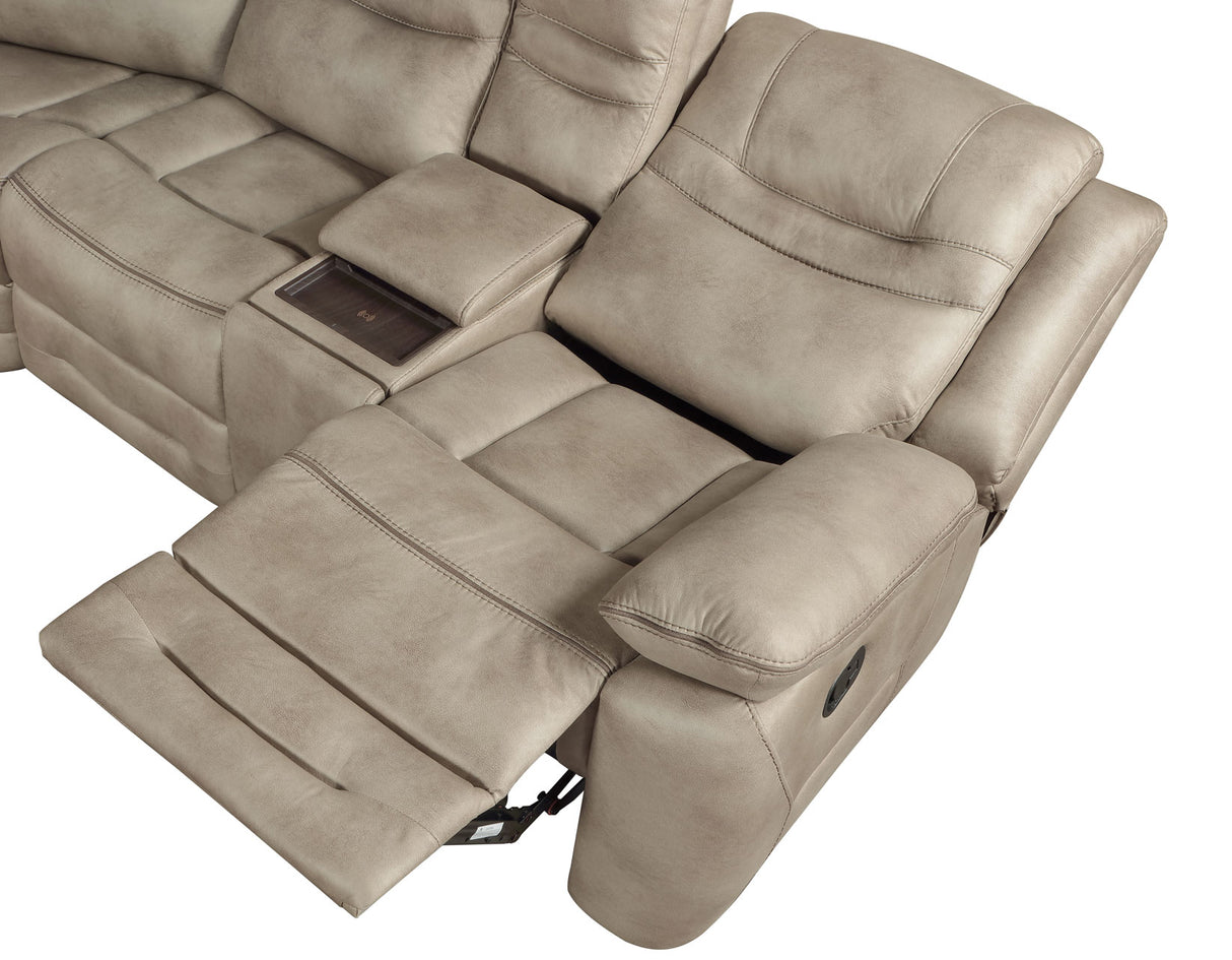 Shelton Brown 3-Piece Reclining Sectional from Steve Silver - Luna Furniture