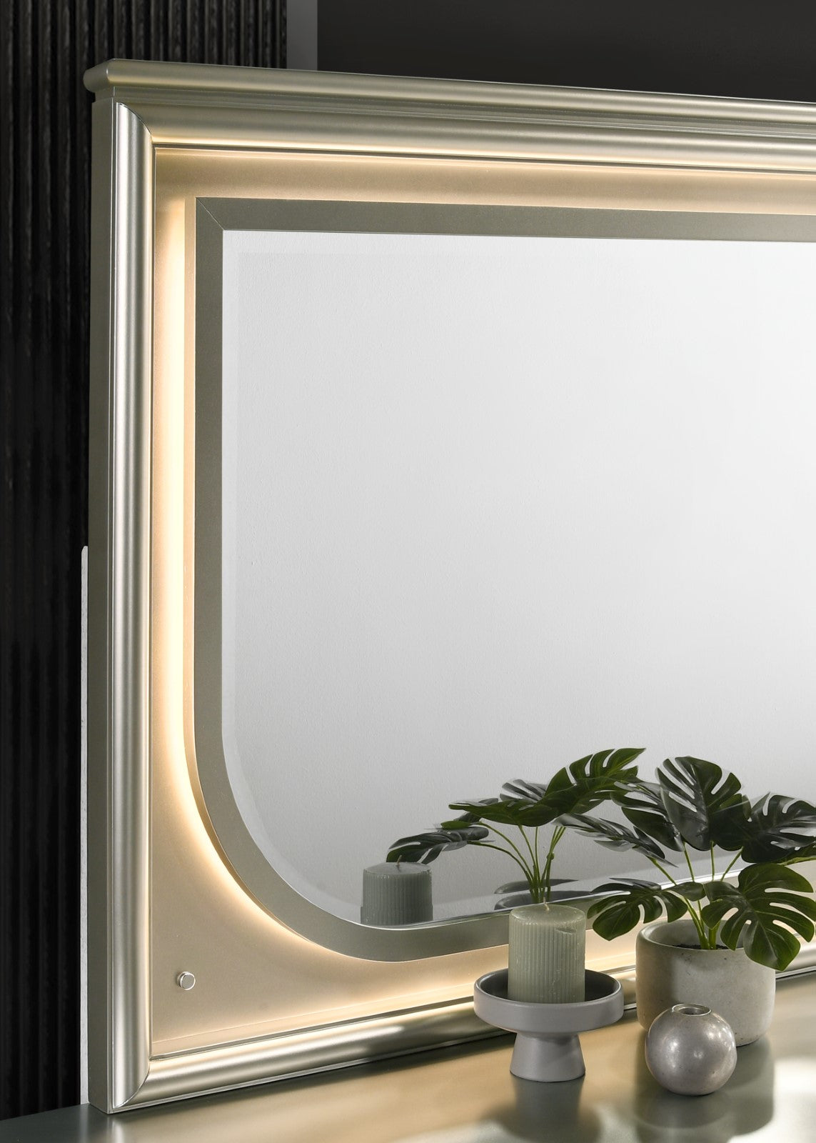 Sheridan Silver Mirror (Mirror Only) from Furniture of America - Luna Furniture
