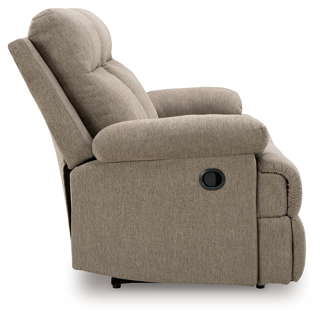 Side-Swipe Mocha Reclining Sofa and Loveseat from Ashley - Luna Furniture
