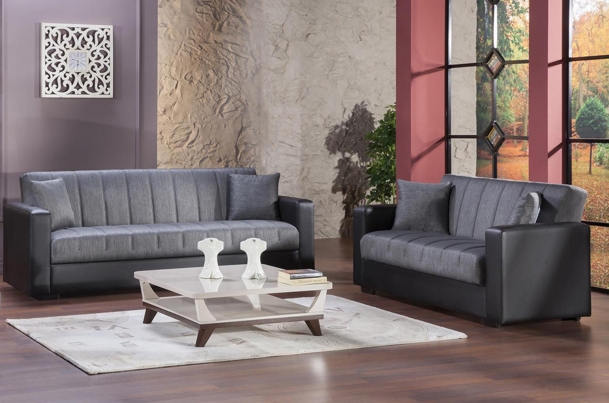 Sidney Bolzoni Gray Loveseat from Bellona - Luna Furniture