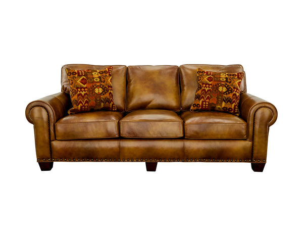 Silverado Camel Top-Grain Leather Sofa