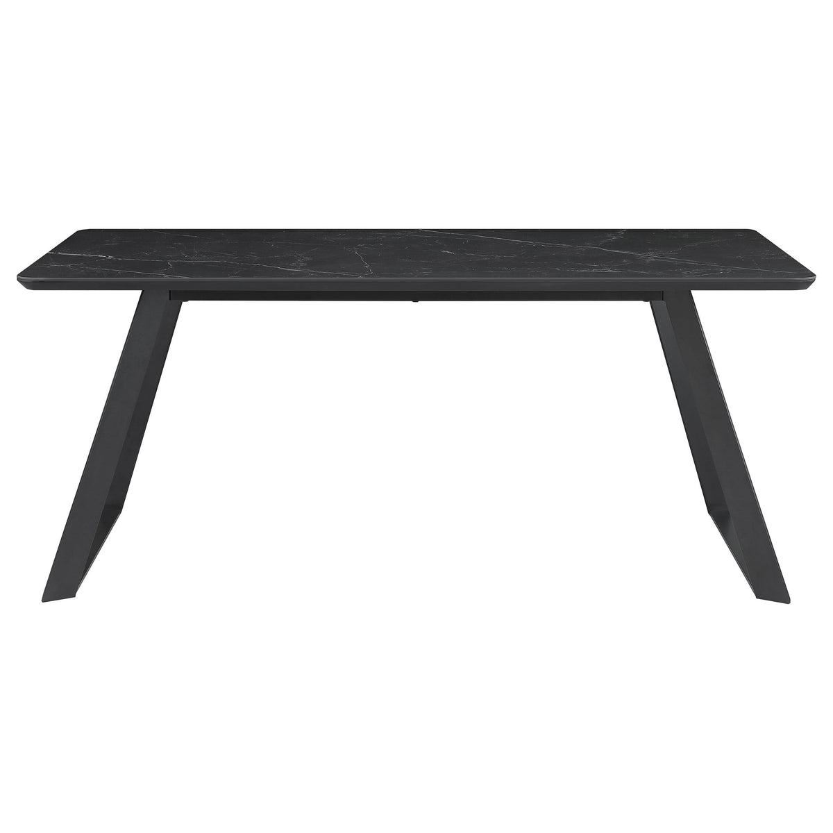 Smith Black 5-Piece Rectangular Ceramic Top Dining Set from Coaster - Luna Furniture