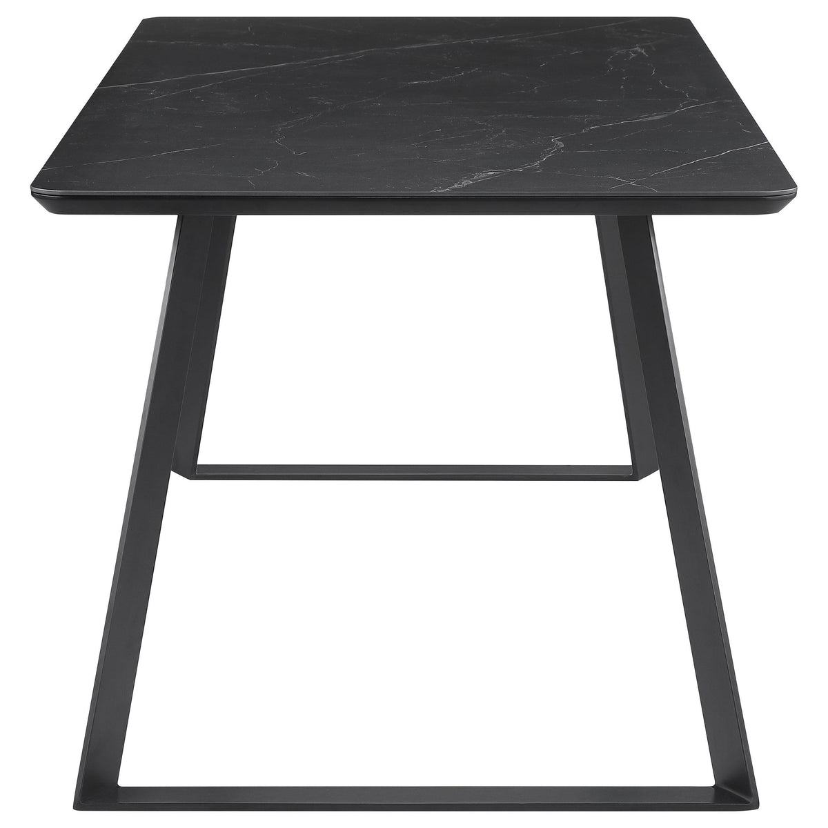 Smith Black 5-Piece Rectangular Ceramic Top Dining Set from Coaster - Luna Furniture