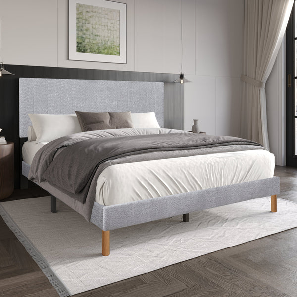 Snowflake Light Gray Full Platform Bed