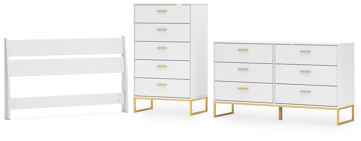 Socalle Full Panel Headboard with Dresser and Chest in Two-tone from Ashley - Luna Furniture