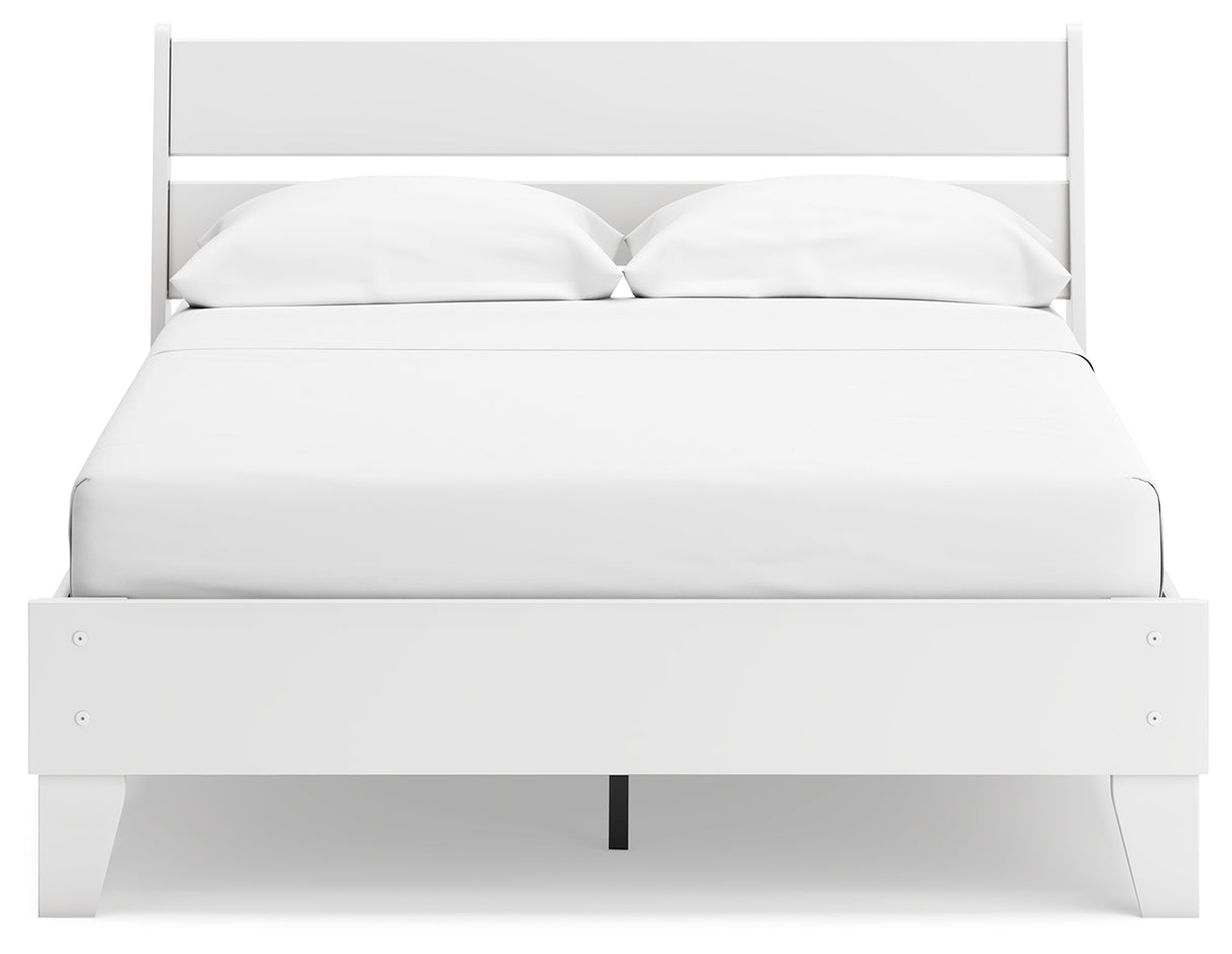 Socalle Full Panel Platform Bed with 2 Nightstands in Two-tone from Ashley - Luna Furniture