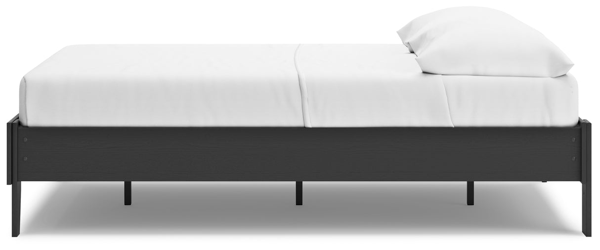 Socalle Full Platform Bed with Dresser, Chest and 2 Nightstands in Black from Ashley - Luna Furniture