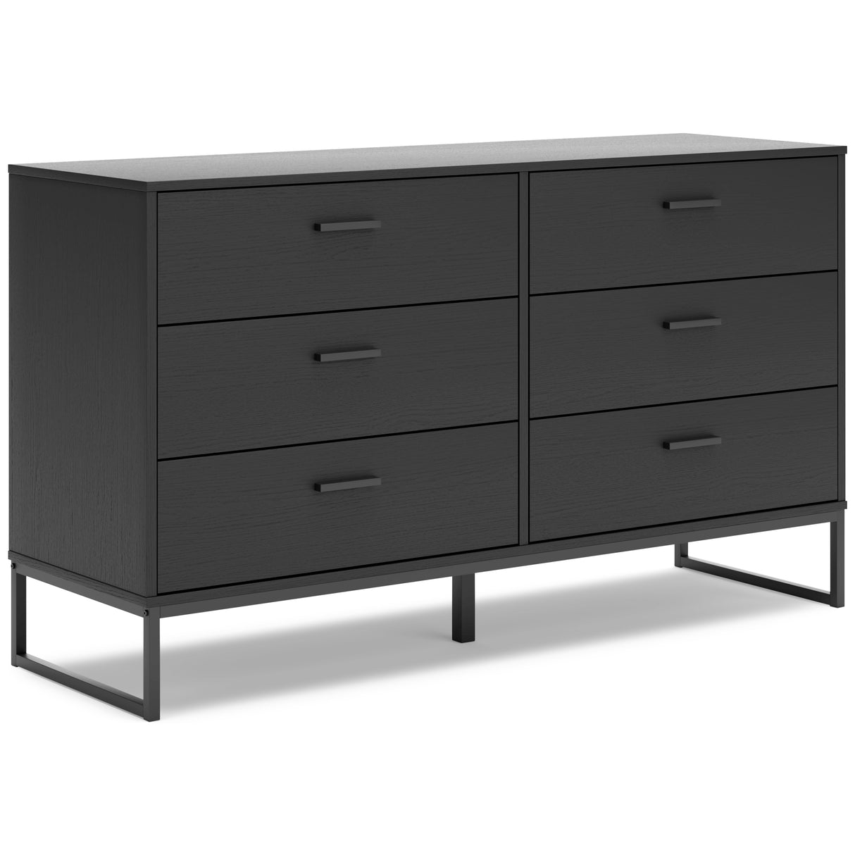 Socalle Full Platform Bed with Dresser and 2 Nightstands in Black from Ashley - Luna Furniture