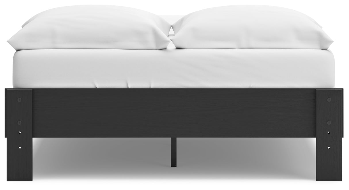 Socalle Full Platform Bed with Dresser and Chest in Black from Ashley - Luna Furniture