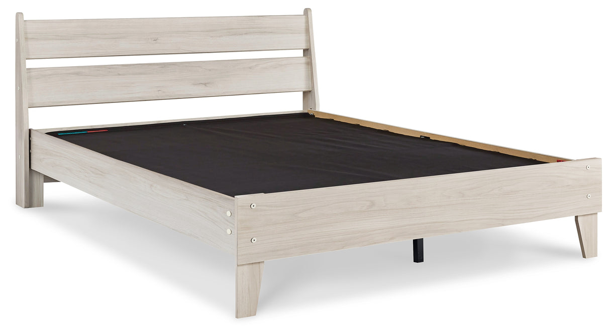 Socalle Light Natural Queen Panel Platform Bed with Dresser and Nightstand from Ashley - Luna Furniture