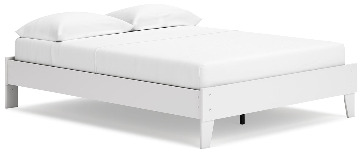Socalle Queen Platform Bed with Dresser, Chest and 2 Nightstands in Two-tone from Ashley - Luna Furniture