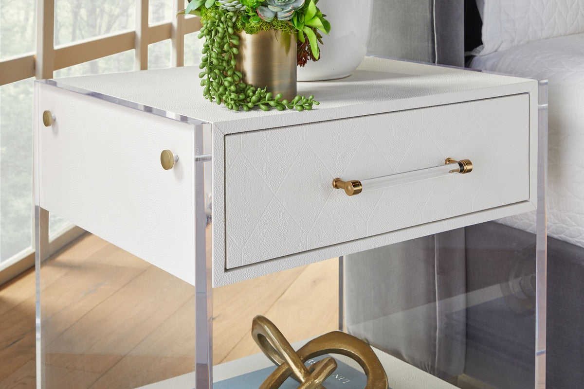 Sonia Shagreen 1-drawer Nightstand from Essentials For Living - Luna Furniture