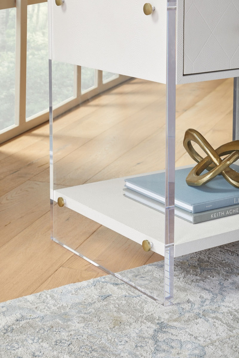 Sonia Shagreen 1-drawer Nightstand from Essentials For Living - Luna Furniture