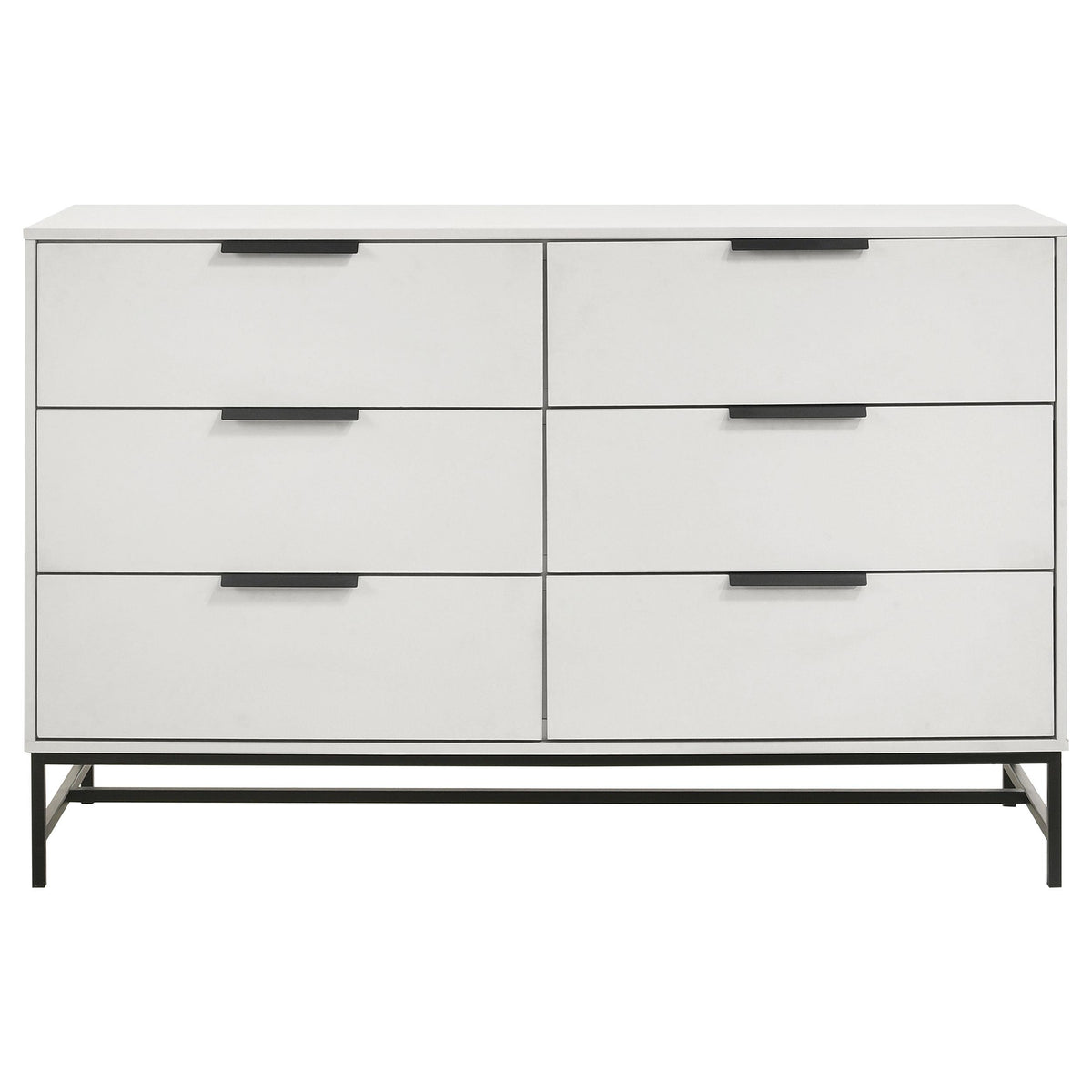 Sonora White 6-Drawer Bedroom Dresser from Coaster - Luna Furniture