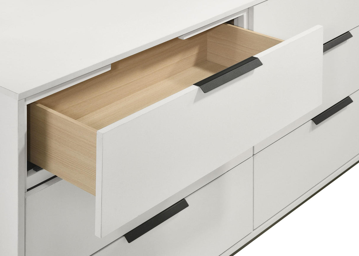 Sonora White 6-Drawer Bedroom Dresser from Coaster - Luna Furniture