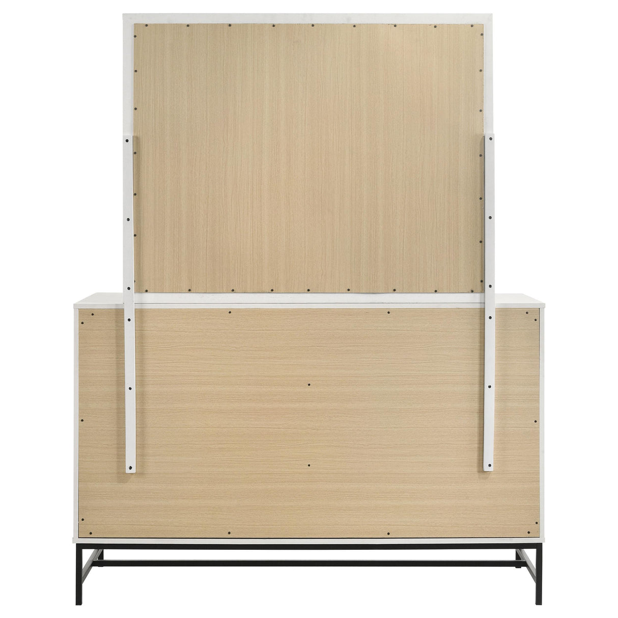 Sonora White 6-Drawer Dresser with Mirror from Coaster - Luna Furniture