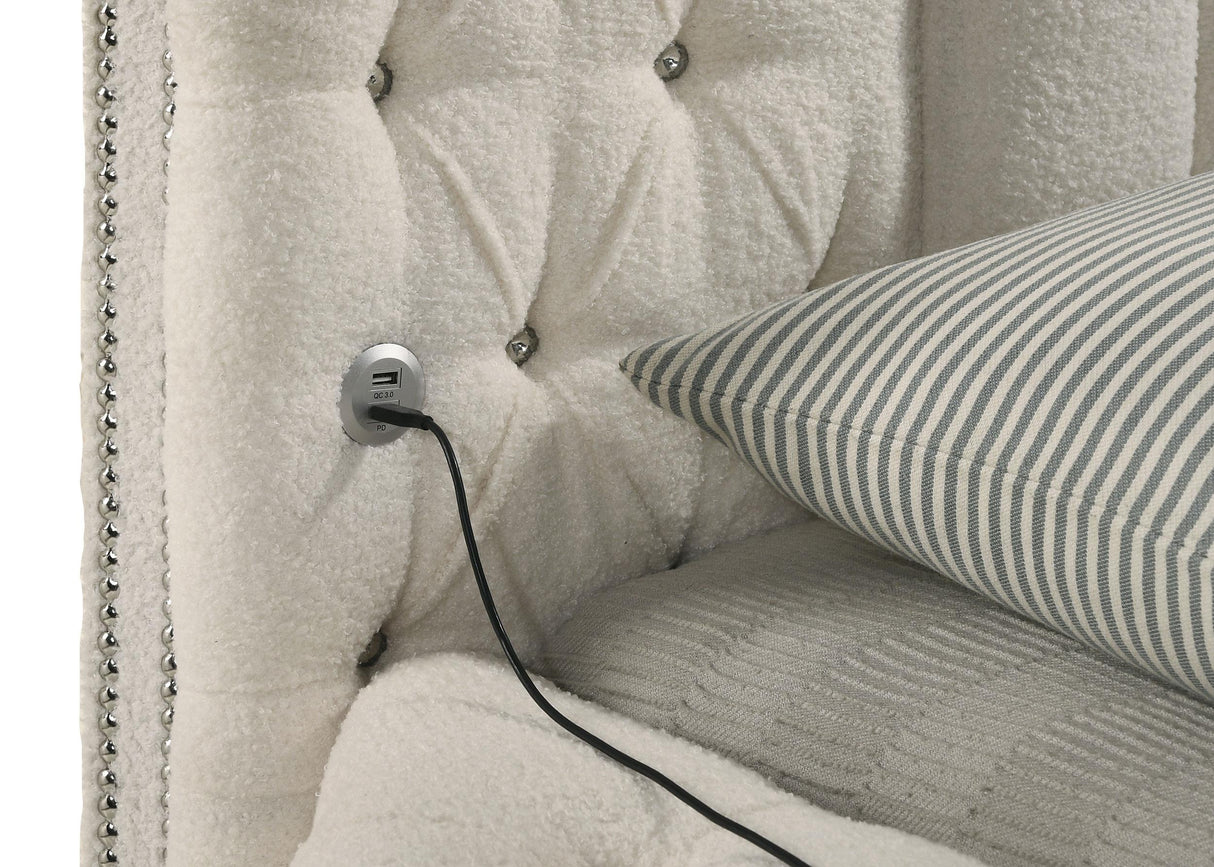 Sonya Ivory 4-Piece Upholstered Queen Bedroom Set from Coaster - Luna Furniture