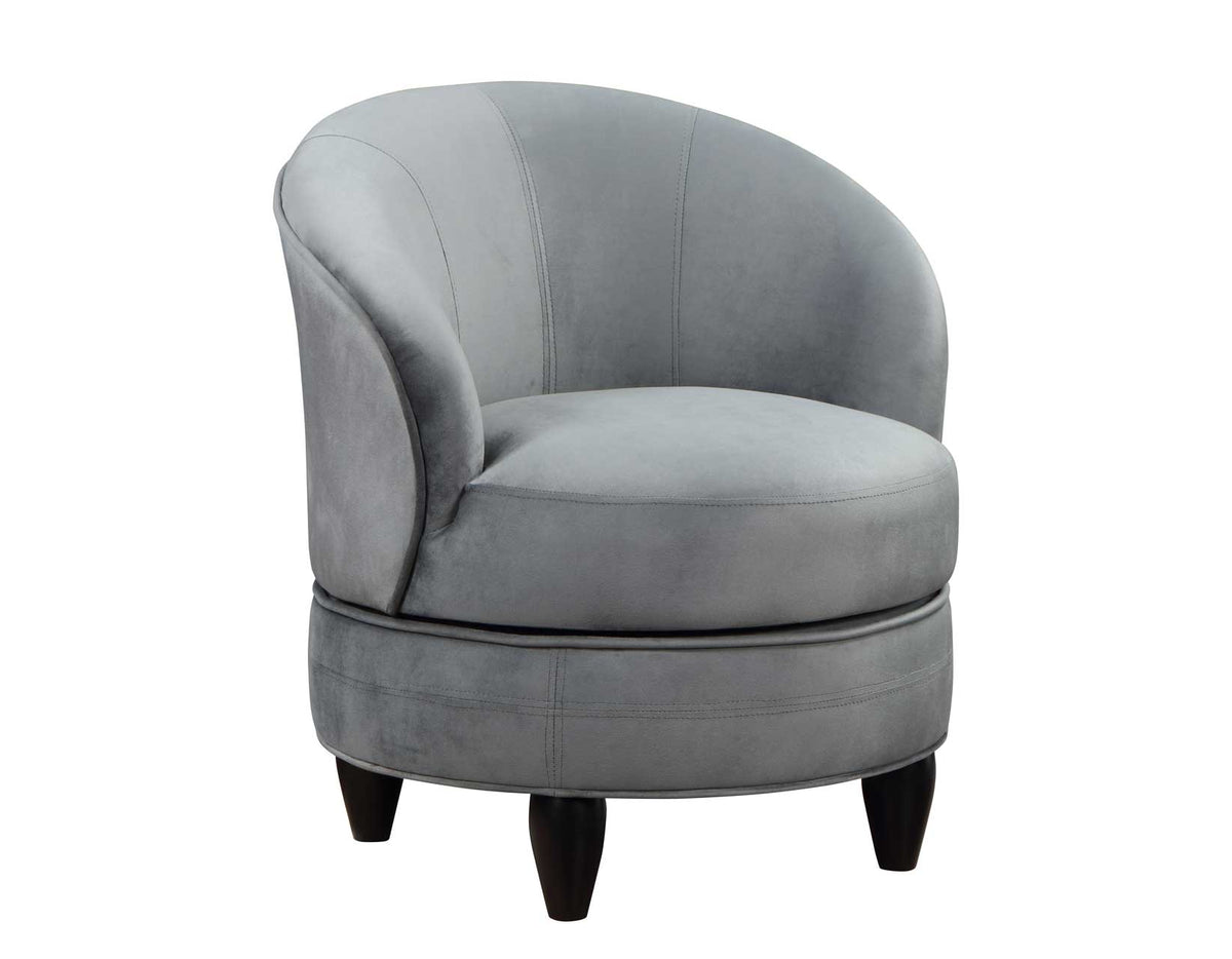 Sophia Gray Velvet Swivel Accent Chair from Steve Silver - Luna Furniture