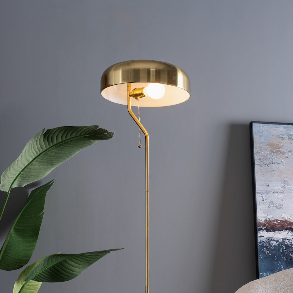 Spectra Floor Lamp - Gold outer and White inner from Ashcroft Furniture - Luna Furniture