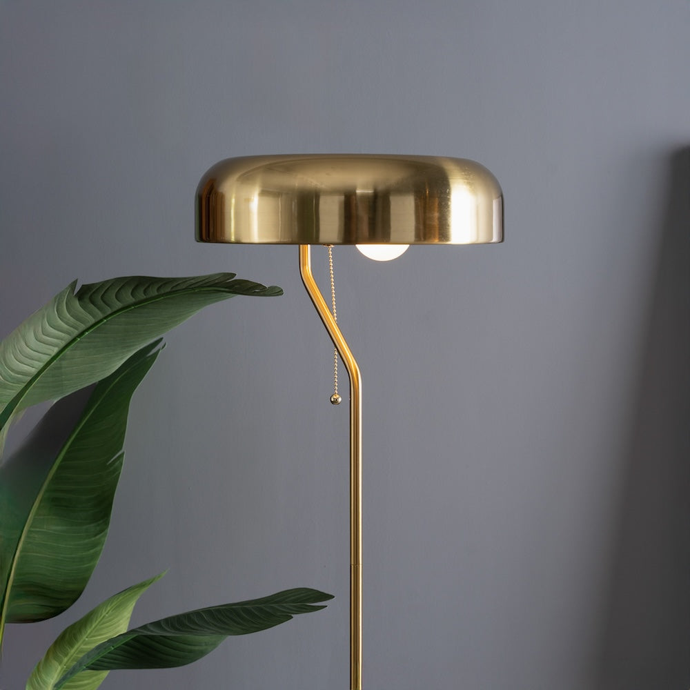 Spectra Floor Lamp - Gold outer and White inner from Ashcroft Furniture - Luna Furniture
