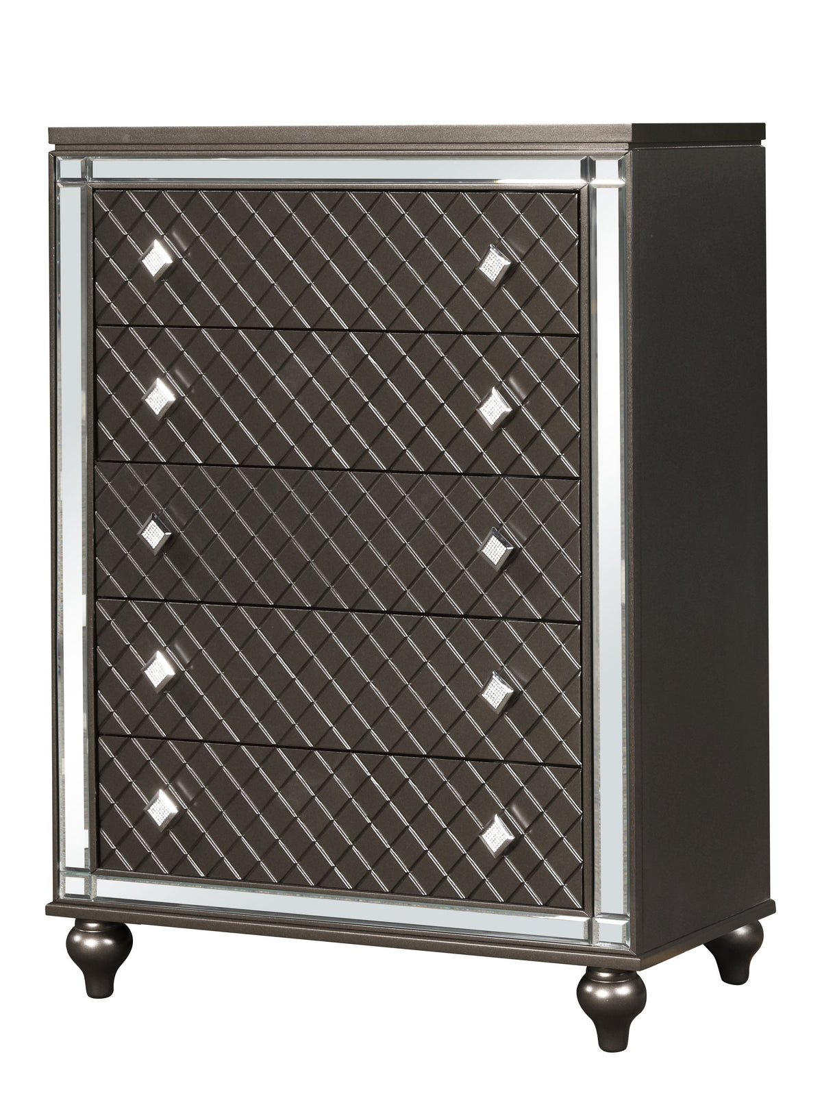 Stars Charcoal LED 5-Piece Queen Bedroom Set from Happy Homes - Luna Furniture