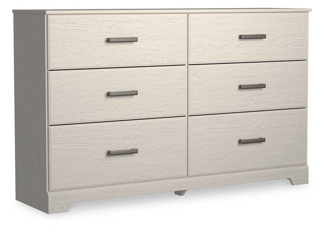 Stelsie Twin Panel Bed with Dresser in White from Ashley - Luna Furniture