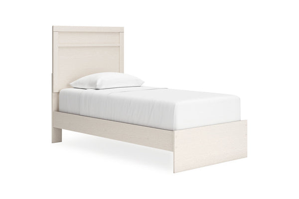 Stelsie White Twin Panel Bed
