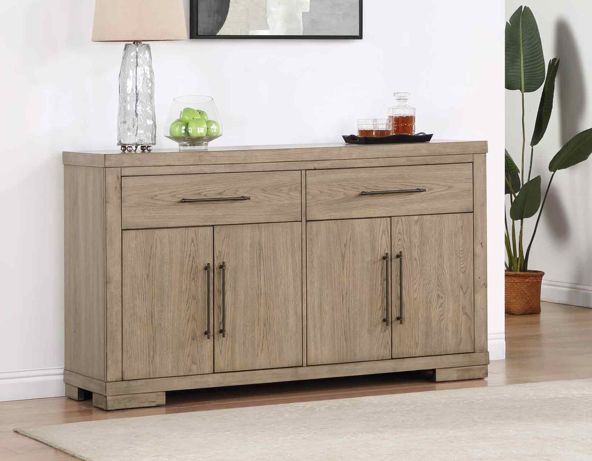 Napa 5-Piece 72-108-inch Dining Set, Sand(Table & 4 Side Chairs) from Steve Silver - Luna Furniture