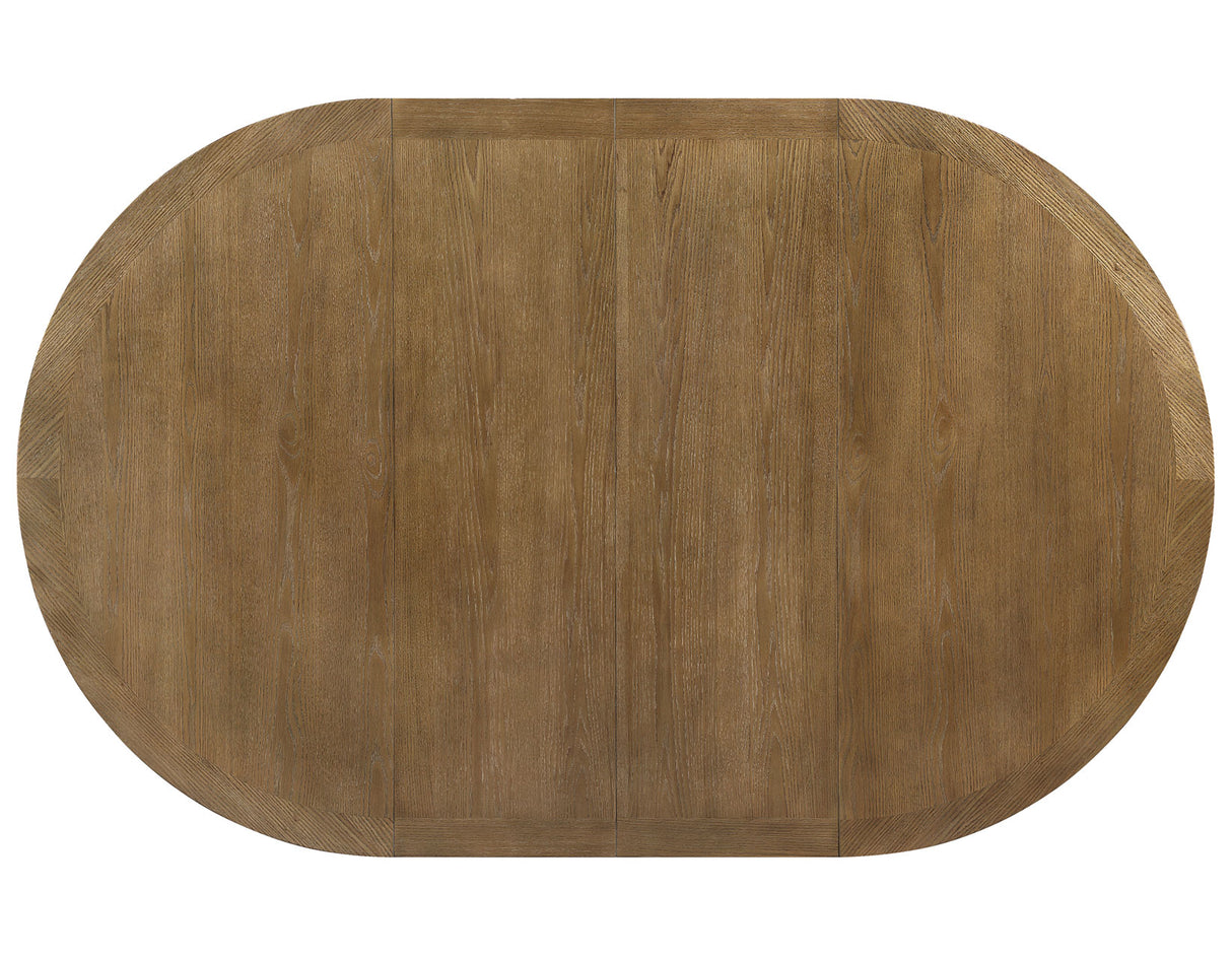 Vaughn 5-Piece 60-96″ w/2-18 Leaves Dining Set, Driftwood & Black Finish from Steve Silver - Luna Furniture