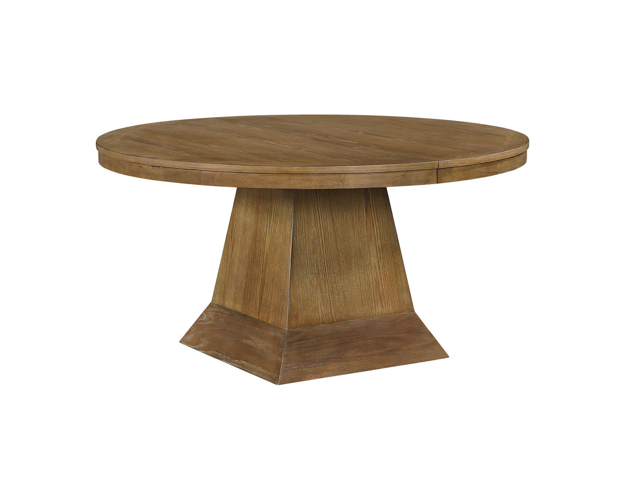 Vaughn 5-Piece 60-96″ w/2-18 Leaves Dining Set, Driftwood & Black Finish from Steve Silver - Luna Furniture