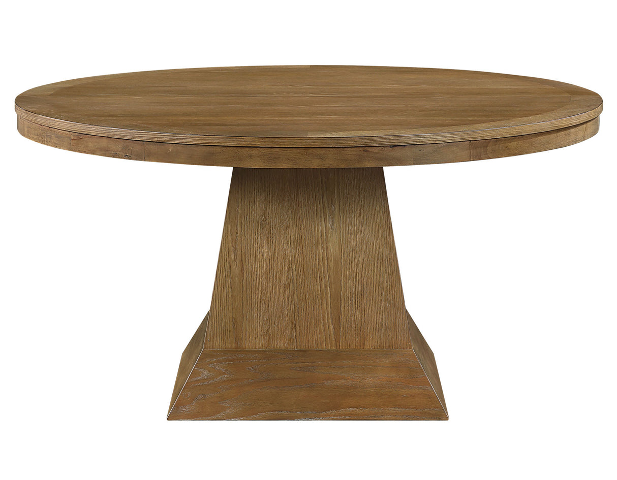 Vaughn 5-Piece 60-96″ w/2-18 Leaves Dining Set, Driftwood & Black Finish from Steve Silver - Luna Furniture