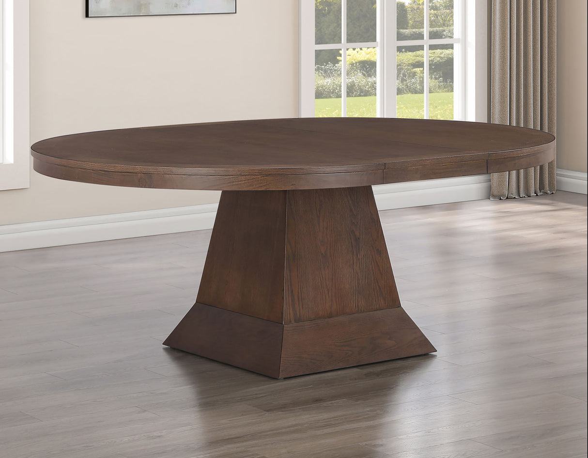 Vaughn 5-Piece 60-96″ w/2-18 Leaves Dining Set, Coffee & Black Finish from Steve Silver - Luna Furniture