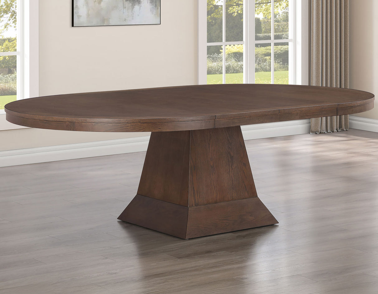 Vaughn 5-Piece 60-96″ w/2-18 Leaves Dining Set, Coffee & Black Finish from Steve Silver - Luna Furniture
