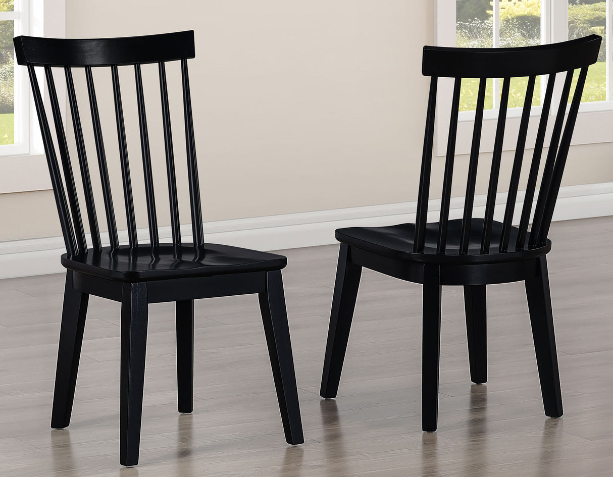 Vaughn 5-Piece 60-96″ w/2-18 Leaves Dining Set, Driftwood & Black Finish from Steve Silver - Luna Furniture