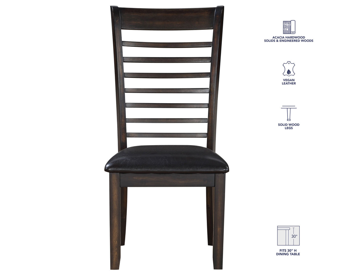 Ally Side Chair, Antique Charcoal, Set of 2 from Steve Silver - Luna Furniture