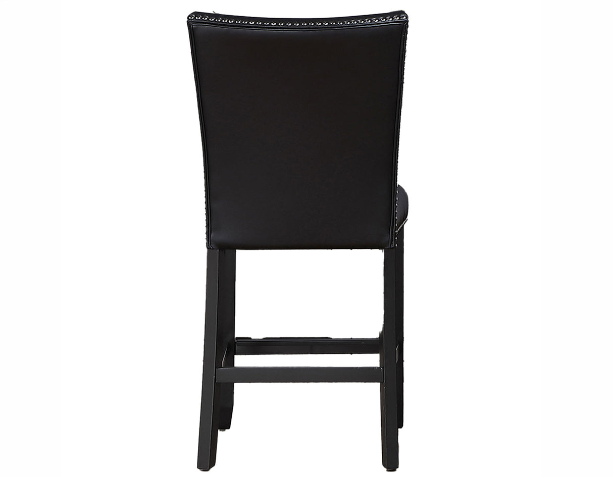 Artemis Black Vegan Leather Counter Height Chair, Set of 2 from Steve Silver - Luna Furniture