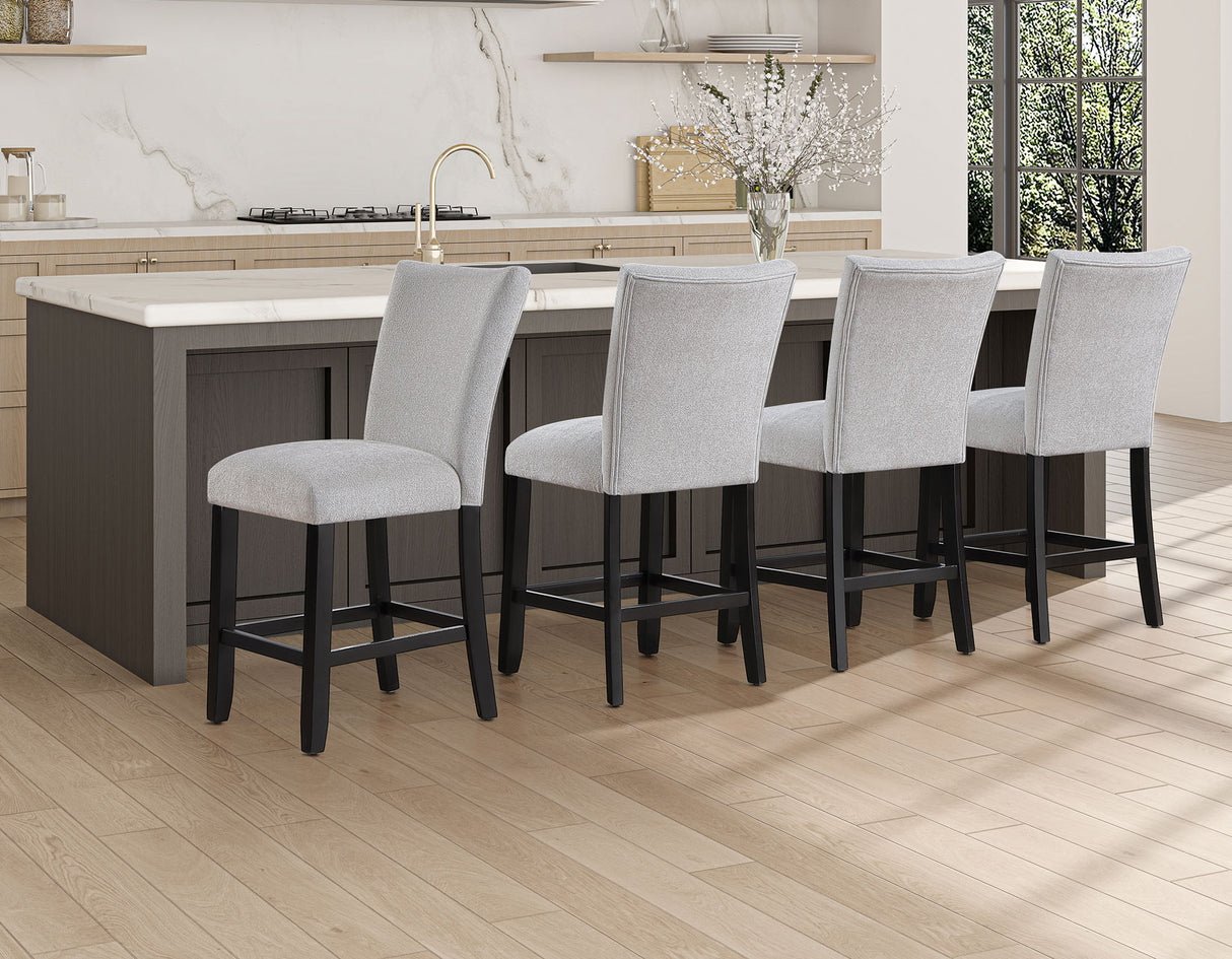 Artemis Gray Chenille Counter Height Chair, Set of 2 from Steve Silver - Luna Furniture