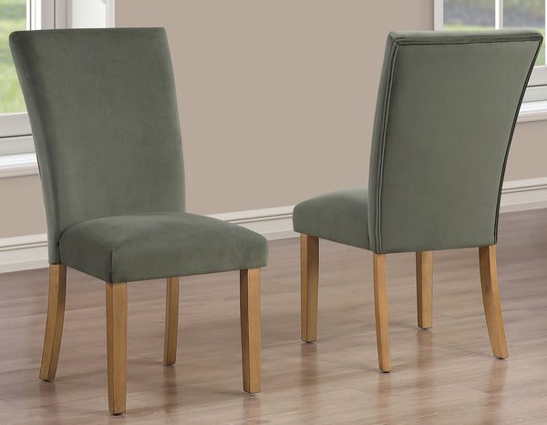 Artemis Green Velvet Side Chair, Set of 2