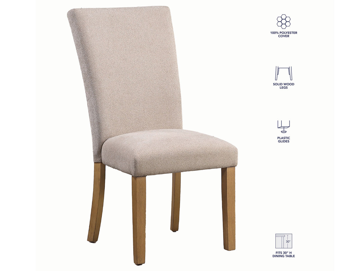 Artemis White/Beige 5-Piece 70" Rectangle Marble Table with 4 Chenille Chairs from Steve Silver - Luna Furniture