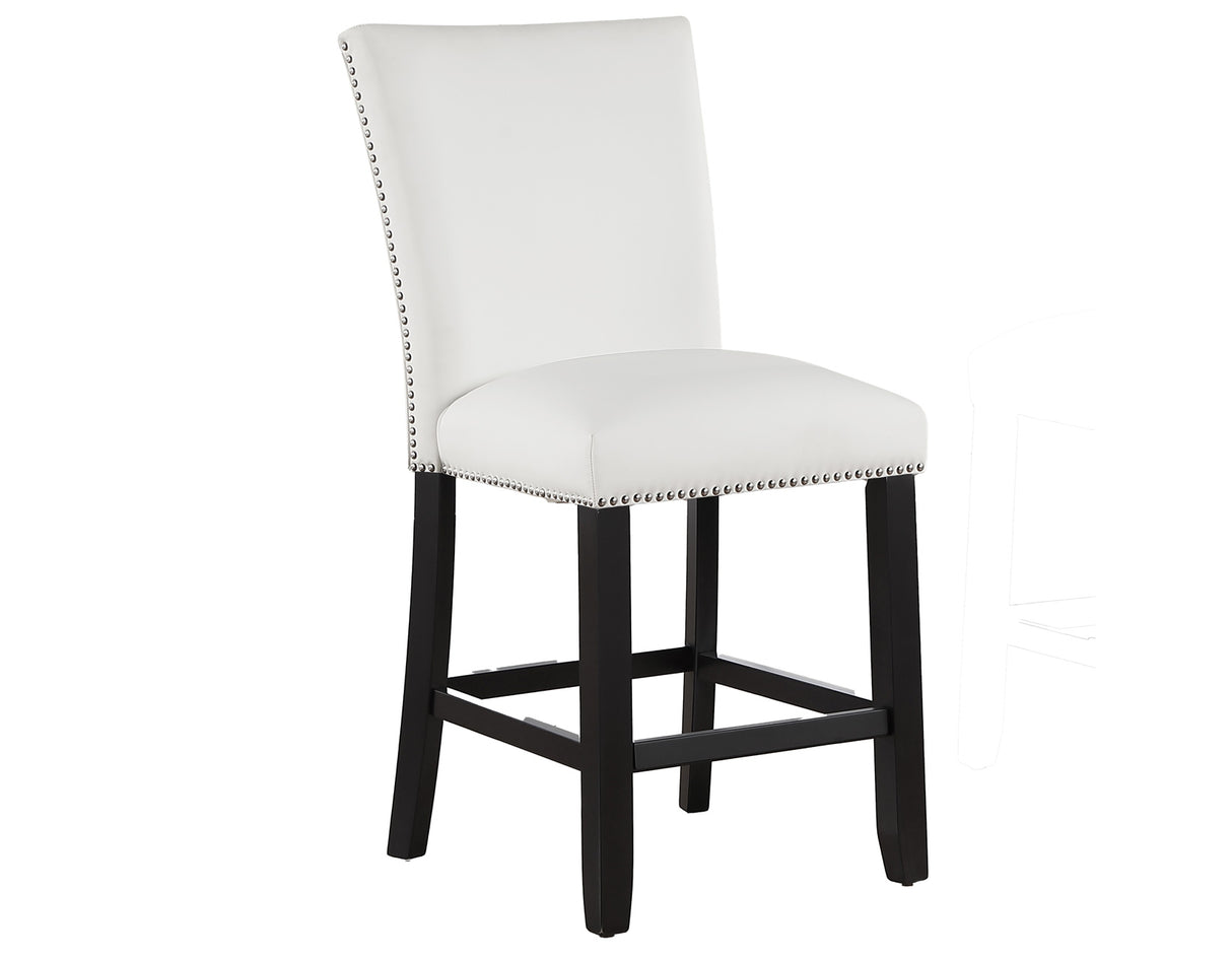 Artemis White Vegan Leather Counter Height Chair, Set of 2 from Steve Silver - Luna Furniture