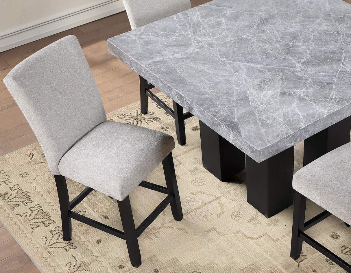 Artemis Gray Chenille Counter Height Chair, Set of 2 from Steve Silver - Luna Furniture