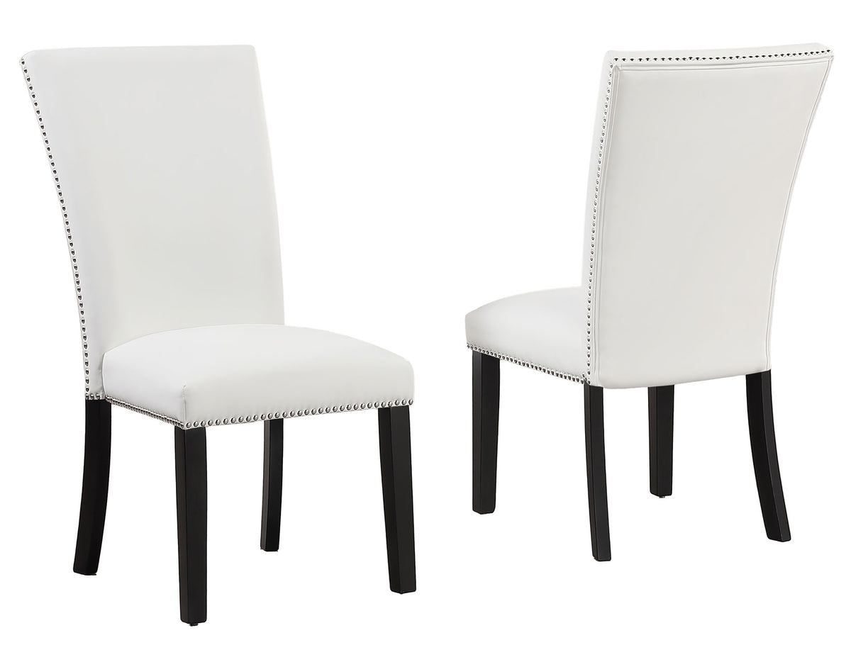 Artemis White Vegan Leather Side Chair, Set of 2 from Steve Silver - Luna Furniture