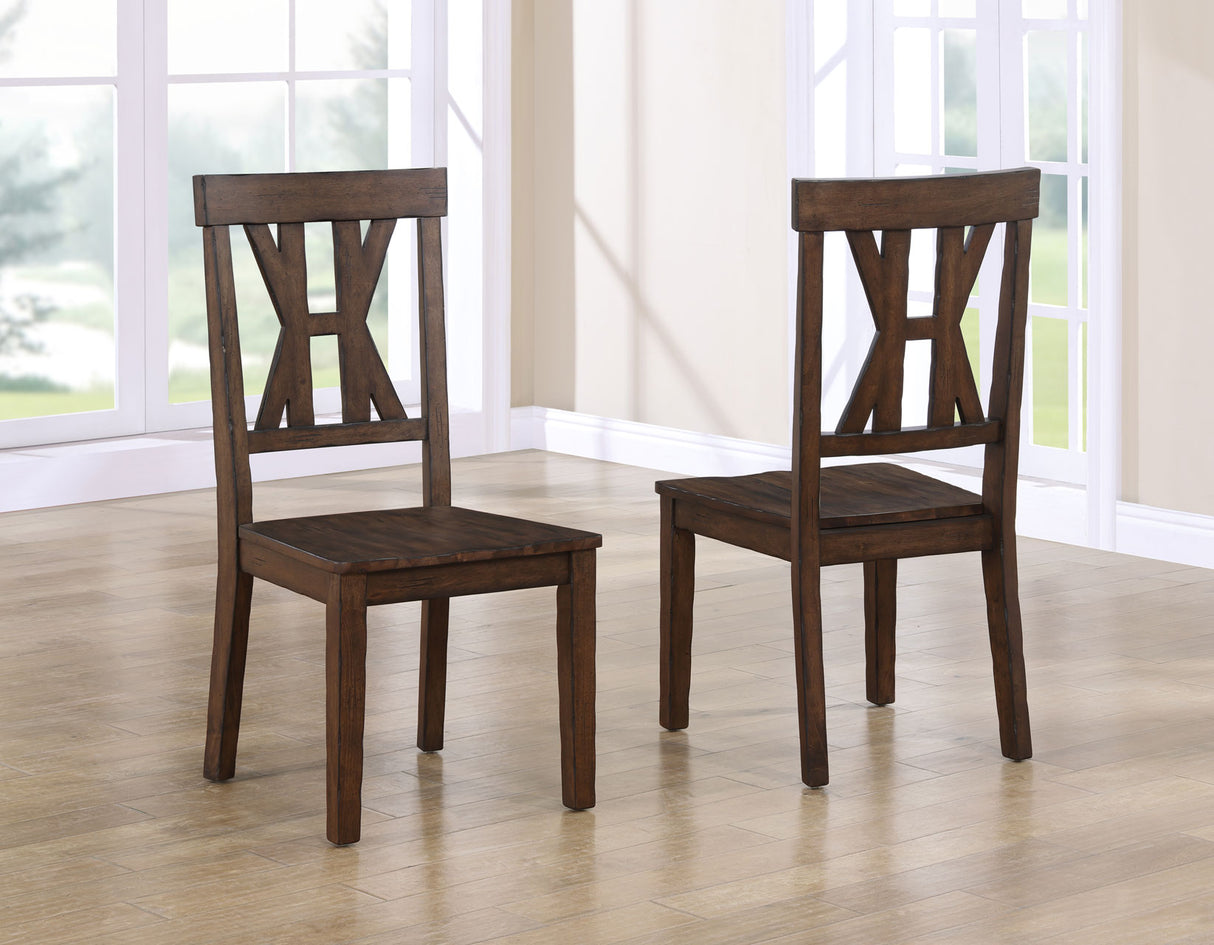 Auburn Brown 5-Piece Dining Set (Table & 4 Side Chairs) from Steve Silver - Luna Furniture