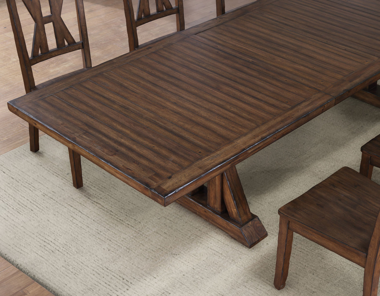 Auburn Brown 5-Piece Dining Set (Table & 4 Side Chairs) from Steve Silver - Luna Furniture