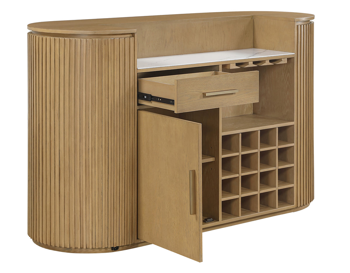 Colvin Toffee Reeded Bar from Steve Silver - Luna Furniture