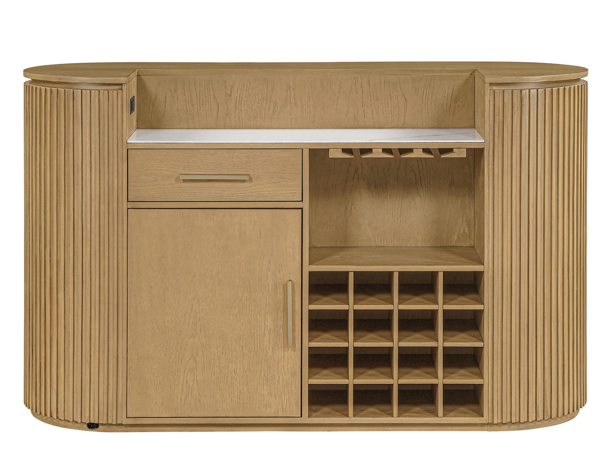 Colvin Toffee Reeded Bar from Steve Silver - Luna Furniture